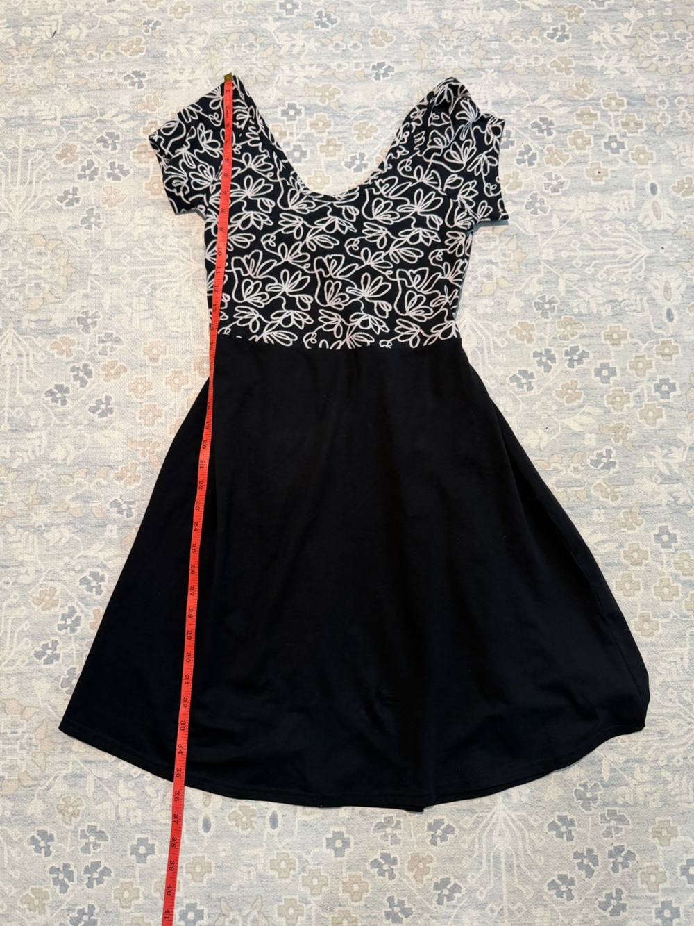 NWT Pact Dress - Organic Cotton, Floral, Criss Cross Back, Short Sleeve - Picture 9 of 13